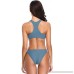 SHEKINI Womens Sporty Bikini Two Piece Swimsuits Low Rise Bathing Suit Swimwear Haze Blue B07JN5TCM8